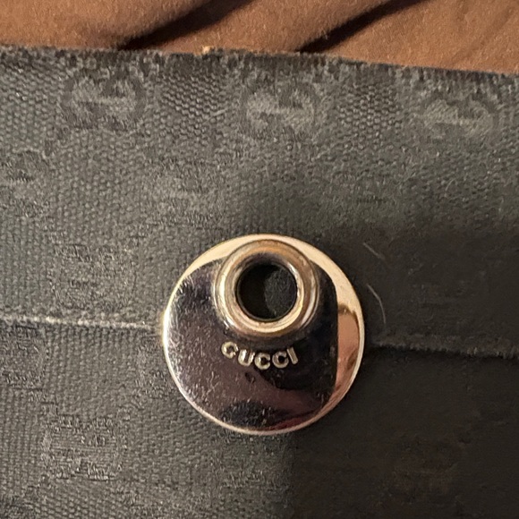 Gucci Black Canvas Clutch with Silver Accent - Picture 2 of 8